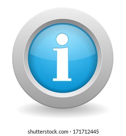 Blue round information button