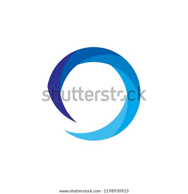 Blue Round Logo That Suitable Your Stock Vector (Royalty Free ...