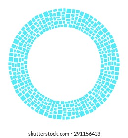 Blue round mosaic. Vector eps 10.
