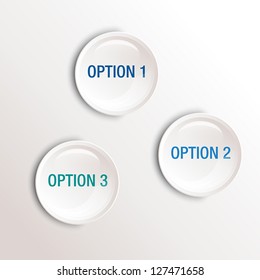 blue round options. infographic cocnept.