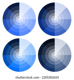 blue round palette. Abstract colorful background. Vector illustration. stock image. 
