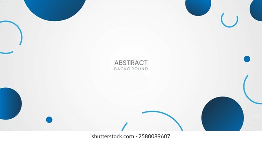 Blue round shape gradient simple background