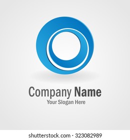 Blue round shape logo for your company