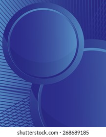 Blue round signs with lines design for text message
