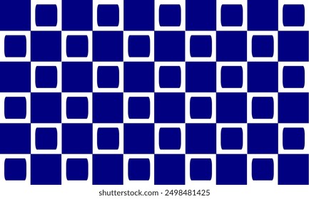 Blue round Square block arrange in square cross grid  checkerboard seamless Pattern design for fabric printing, vintage patter