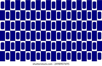 Blue round Square block arrange in square cross grid checkerboard seamless Pattern design for fabric printing, vintage patter