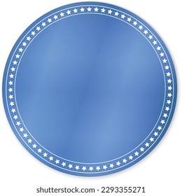 banner de pegatina azul redondo - elemento de diseño vector