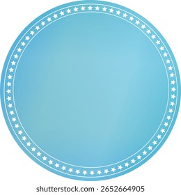 Anuncio de pegatina redonda azul - elemento de diseño de Vector

