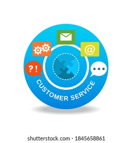 Blue round vector icon. Eps 10. Business art symbol.