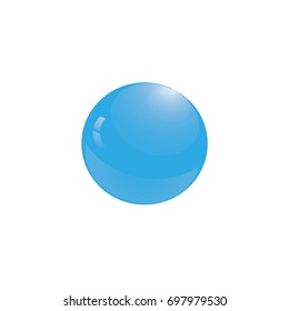 Blue round water drop