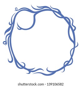 blue round winding frame