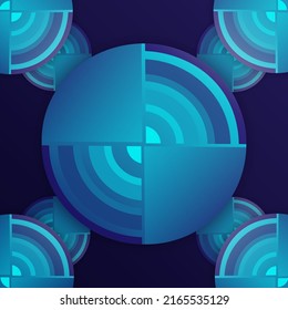 
diseño geométrico abstracto redondeado azul