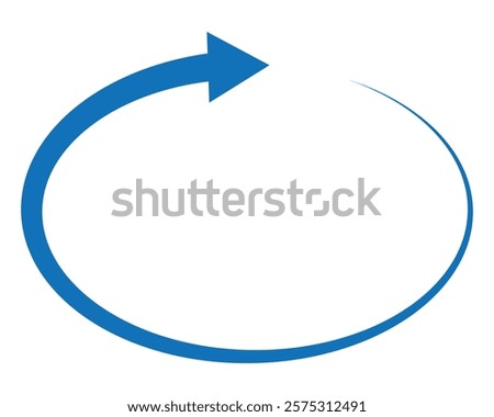 Blue Rounded arrow, Transfer, swap, exchange, spin, flip concept. Circular arrow editable. Circle arrow icon set. Symbol of reload, refresh, loading, recycle and repeat. Design eps 10