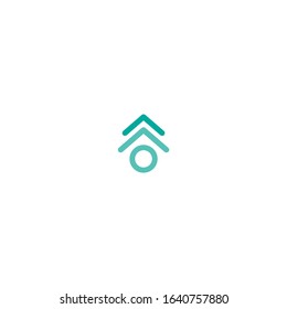 blue rounded arrows up icon. swipe up button.  Isolated on white. Upload, scroll icon.  Upgrade, speed up sign. North pointing arrow.