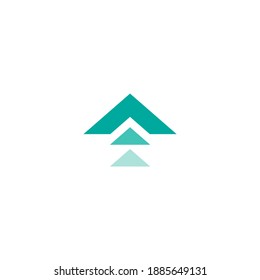 blue rounded arrows up icon. swipe up button.  Isolated on white. Upload, scroll icon.  Upgrade, speed up sign. North pointing arrow.