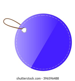 Blue Rounded Blank Tag 
