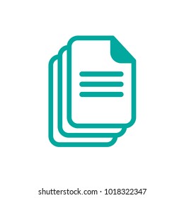 Blue rounded document sheet icon. Isolated on white. Upload document icon.  Upgrade sign. 