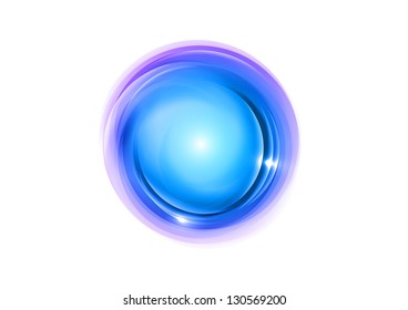 blue rounded shape on the white