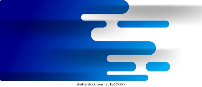 blaue abgerundete Formen abstrakter Hintergrund für Banner, Poster, Tapete, etc.