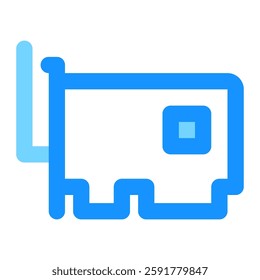 Blue router vector icon illustrates wireless network connection and technology applications Perfect for website graphics and presentations about internet access