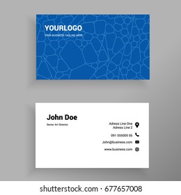 Blue royal abstract Vector Modern Creative and Clean Business Card Template