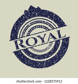 Blue Royal distress rubber grunge stamp