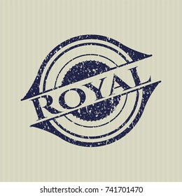 Blue Royal rubber grunge stamp