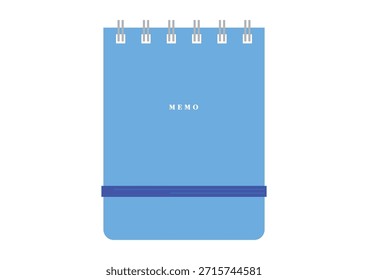 Bloc de notas con bandas de goma azul (cuaderno de anillo)