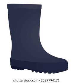 Blue rubber boots. vector illustration