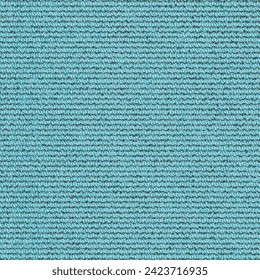 Blauer Teppich aus Wolle oder einem anderen Material, mit wackeligen und unterbrochenen Streifen. Baumwolle Jersey Textur. Vernetzter Hintergrund. Abstrakter Vektor nahtlos.