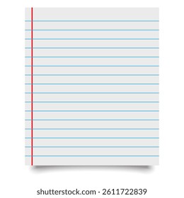 blue rule lined paper vector
