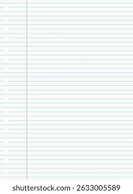 Blue Ruled Notebook Background Vector