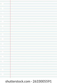 Blue Ruled Notebook Background Vector