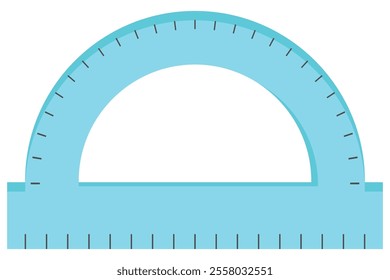 Blue Ruler in flat style