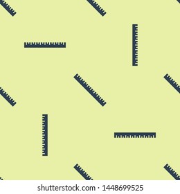 Blue Ruler icon isolated seamless pattern on white background. Straightedge symbol.  Vector Illustration