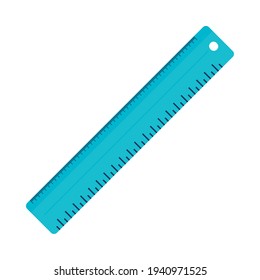 blue ruler icon on background