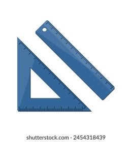 Blue ruler vector. ruler icon, logo, symbol and sign isolated on transparent white background. vector and eps 10 formats that can be downloaded at any time.