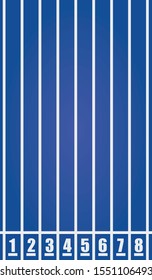 Blue running tracks. vector illustration