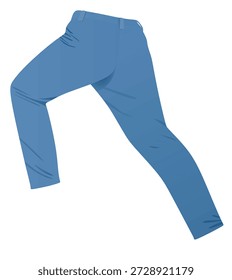 Pantalón running azul. Vector