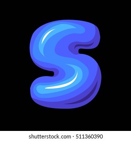 blue s on black