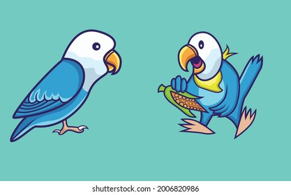 blue sable lovebird vector cute