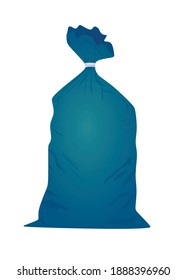 Blue  sack knotted. vector illustration