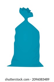 Blue sack knotted. vector illustration