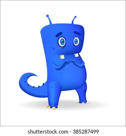 Blue sad monster. 