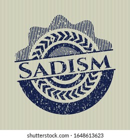 Blue Sadism distressed rubber grunge texture seal