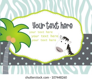 Blue safari card