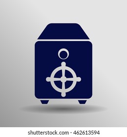 blue Safe Icon button logo symbol concept high quality on the gray background
