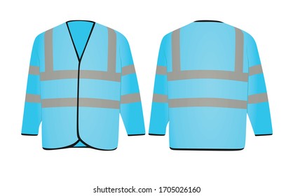 La chaqueta azul de seguridad. ilustración vectorial
