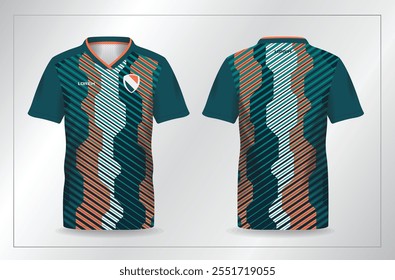 sálvia azul e camisa de esporte laranja para futebol e modelo de camisa de futebol