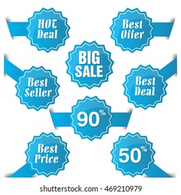 Blue Sale price tag collection